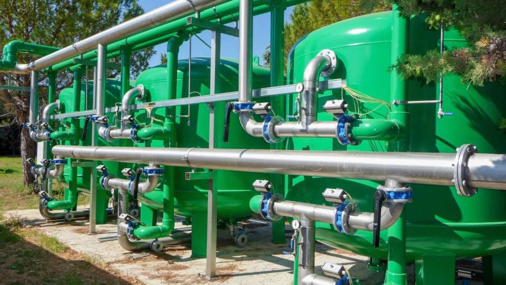 Industerial wastewater filtration plant