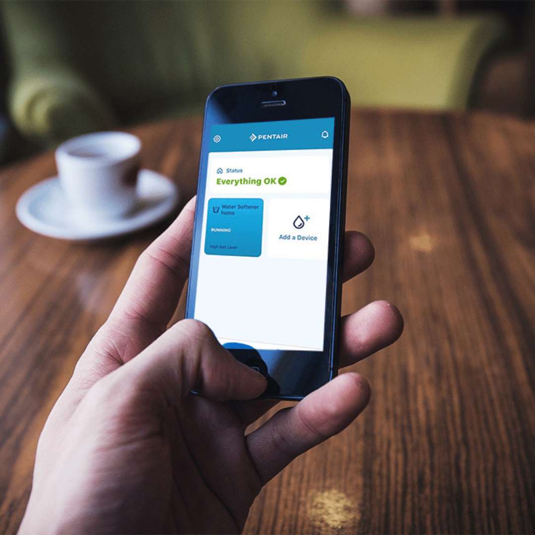 water softener connected through Wi-Fi
